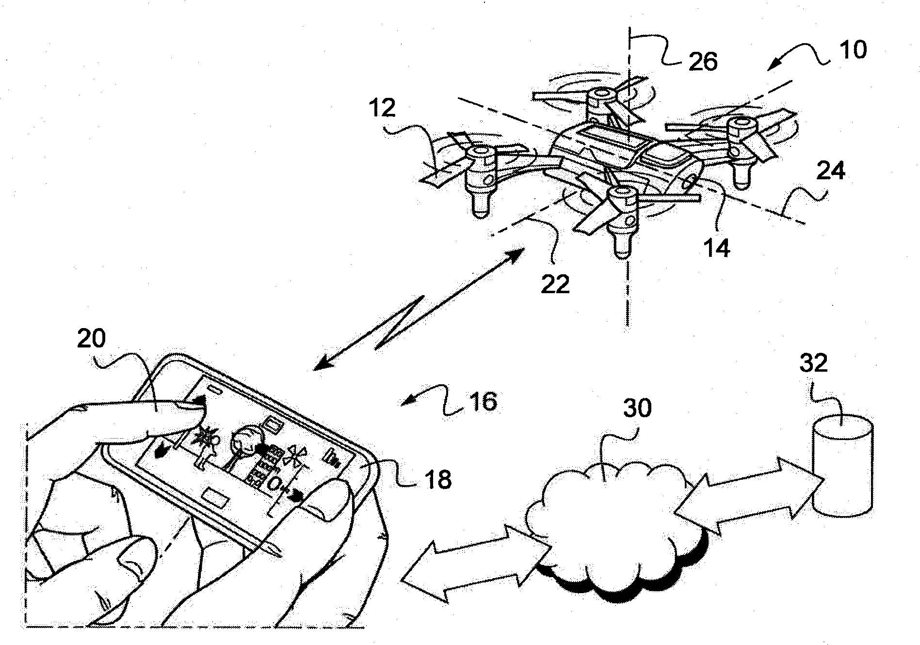 Chargement de donnees d'ephemerides dans un drone.