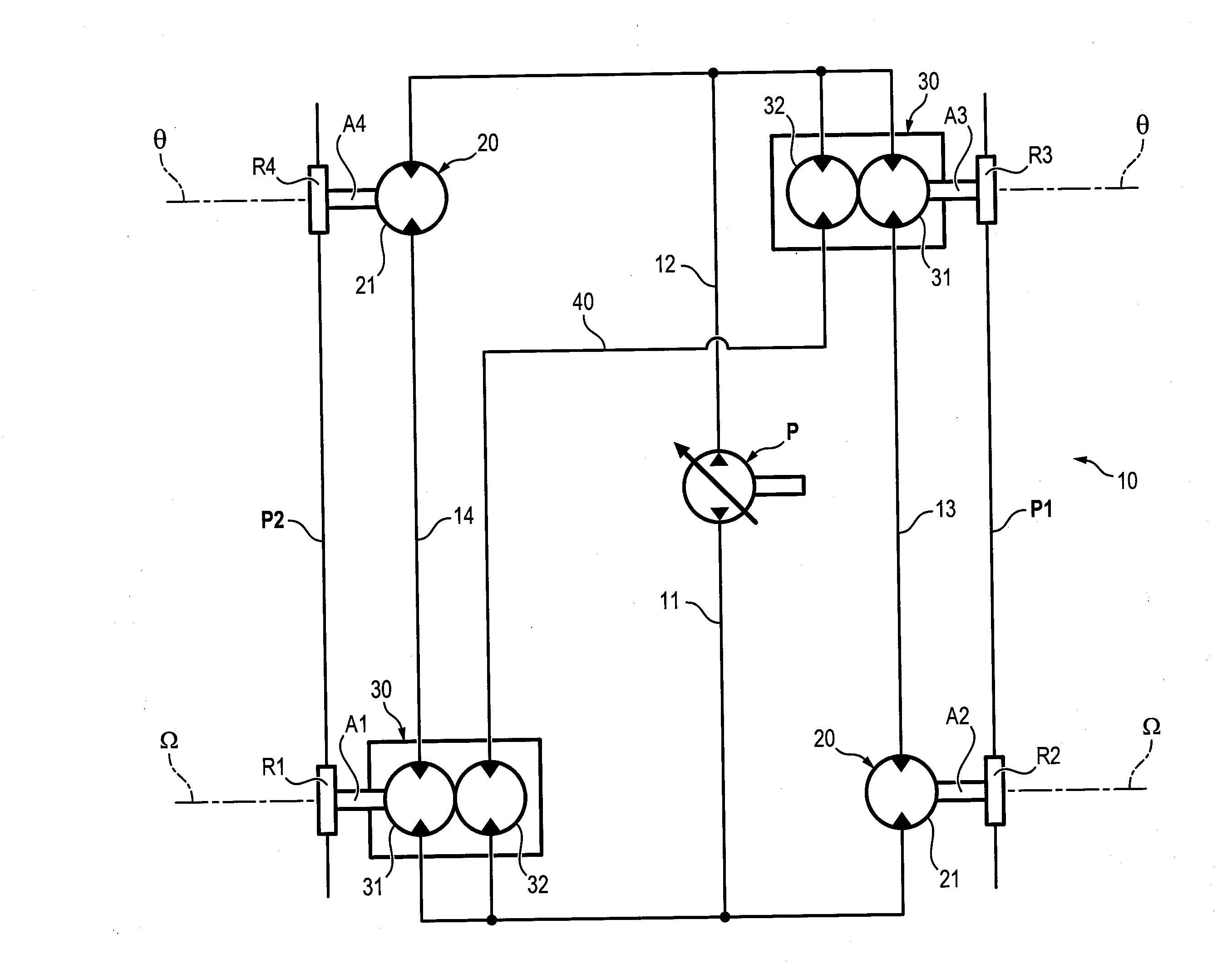 Systeme de transmission hydrostatique anti-patinage et vehicule comprenant un tel systeme
