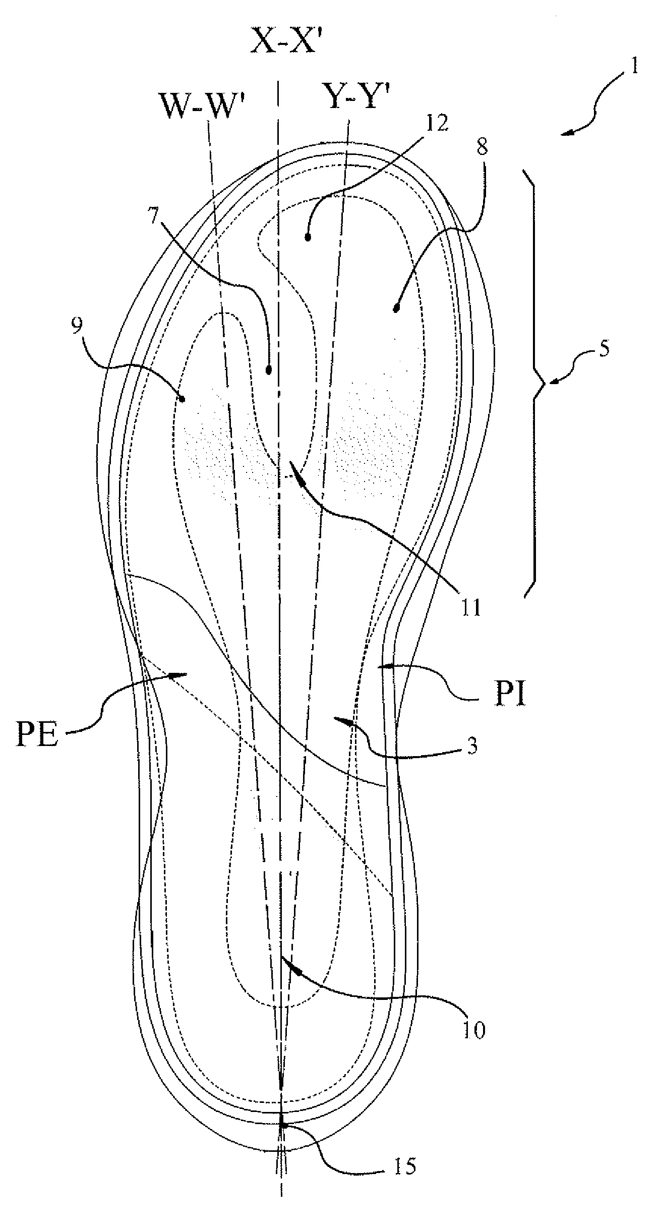 Semelle de chaussure