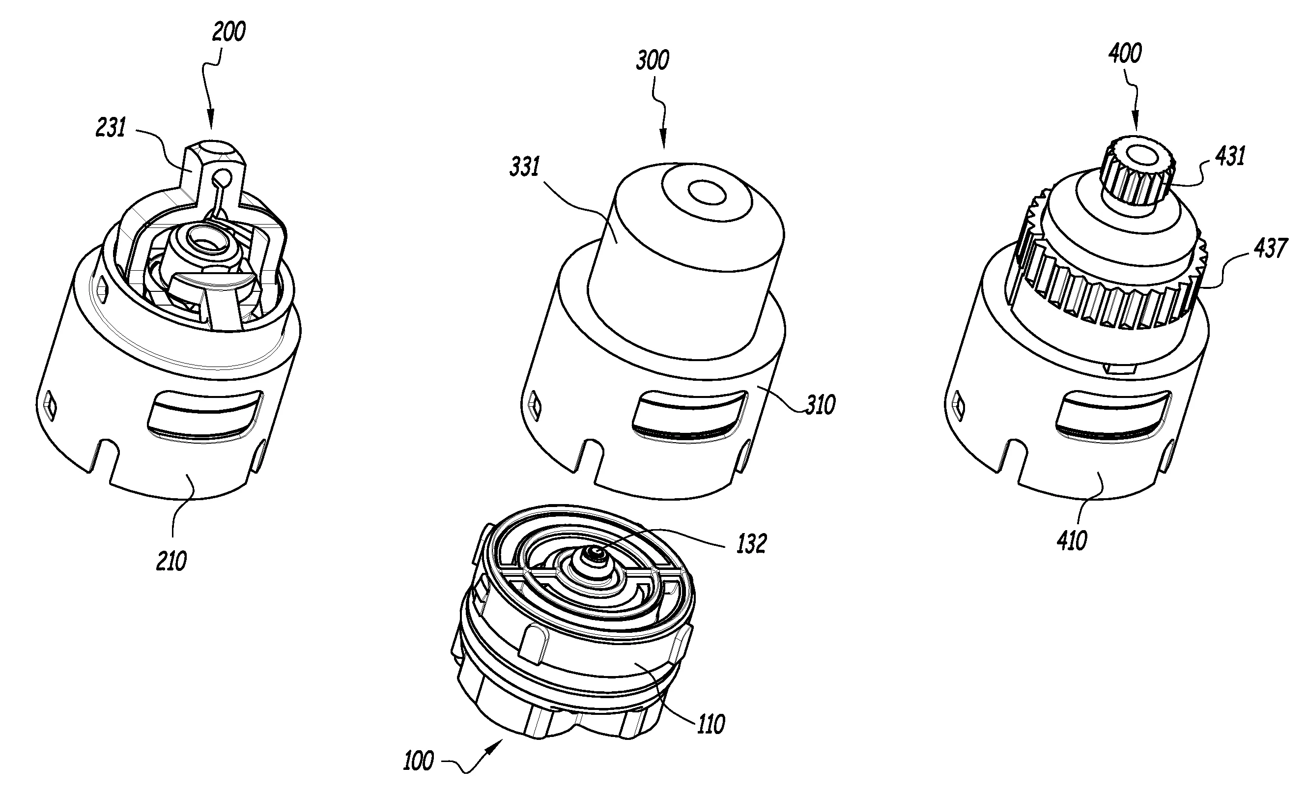 Ensemble de fabrication d'une cartouche de regulation de fluides froid et chaud a melanger