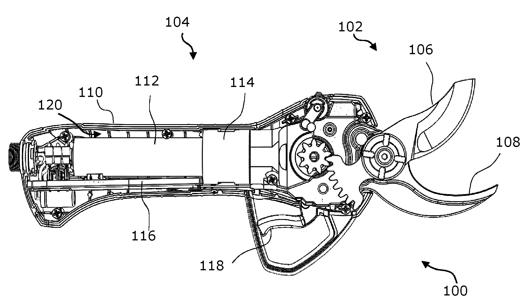 Outil de coupe motorise electroportatif ergonomique.