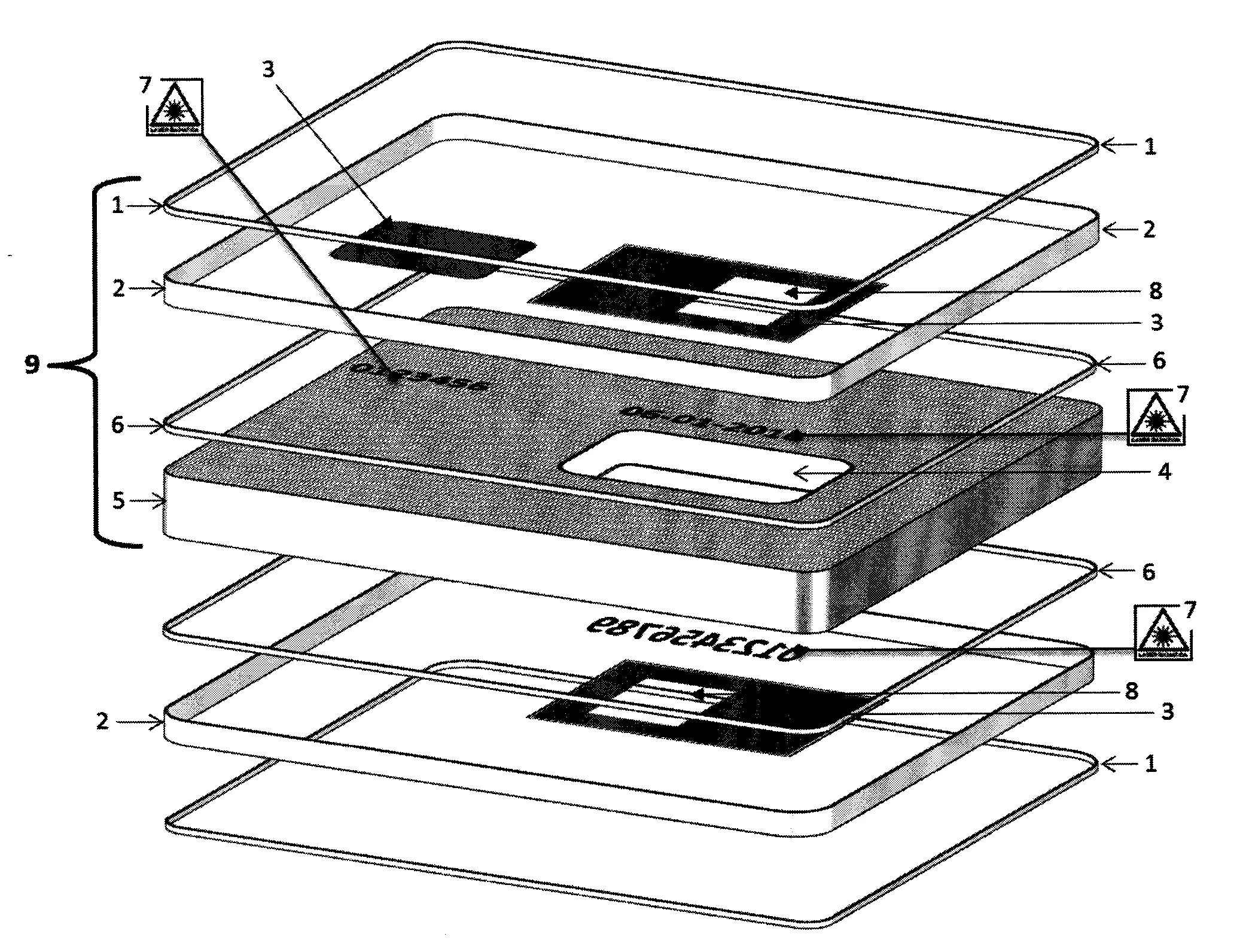 Document de securite avec impression laser a travers une encre opaque