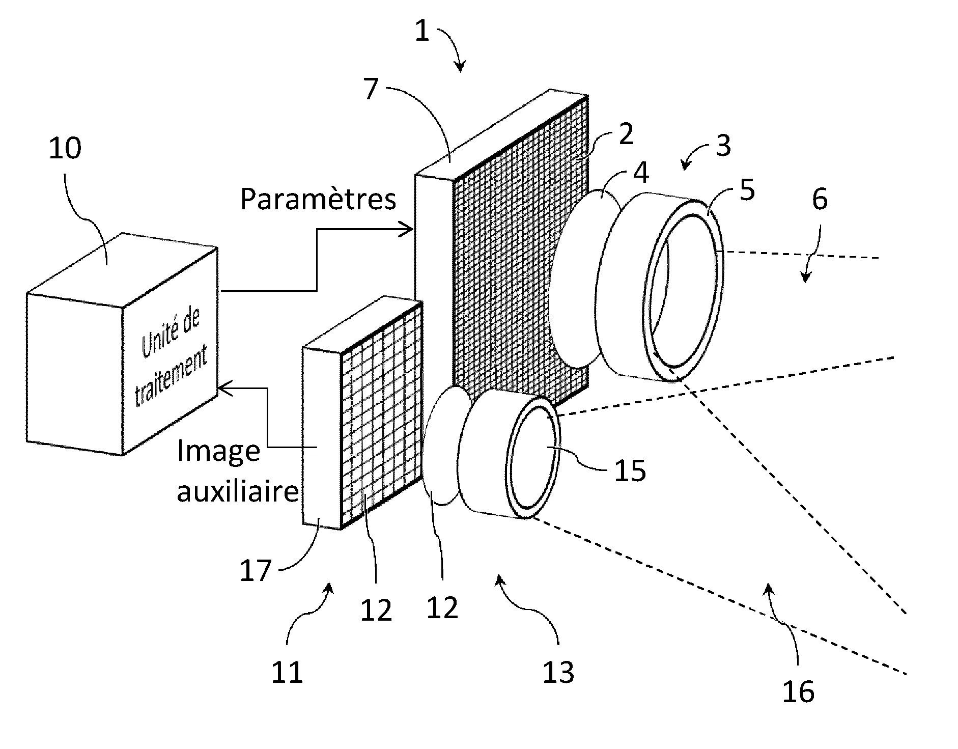 Systeme imageur a deux capteurs
