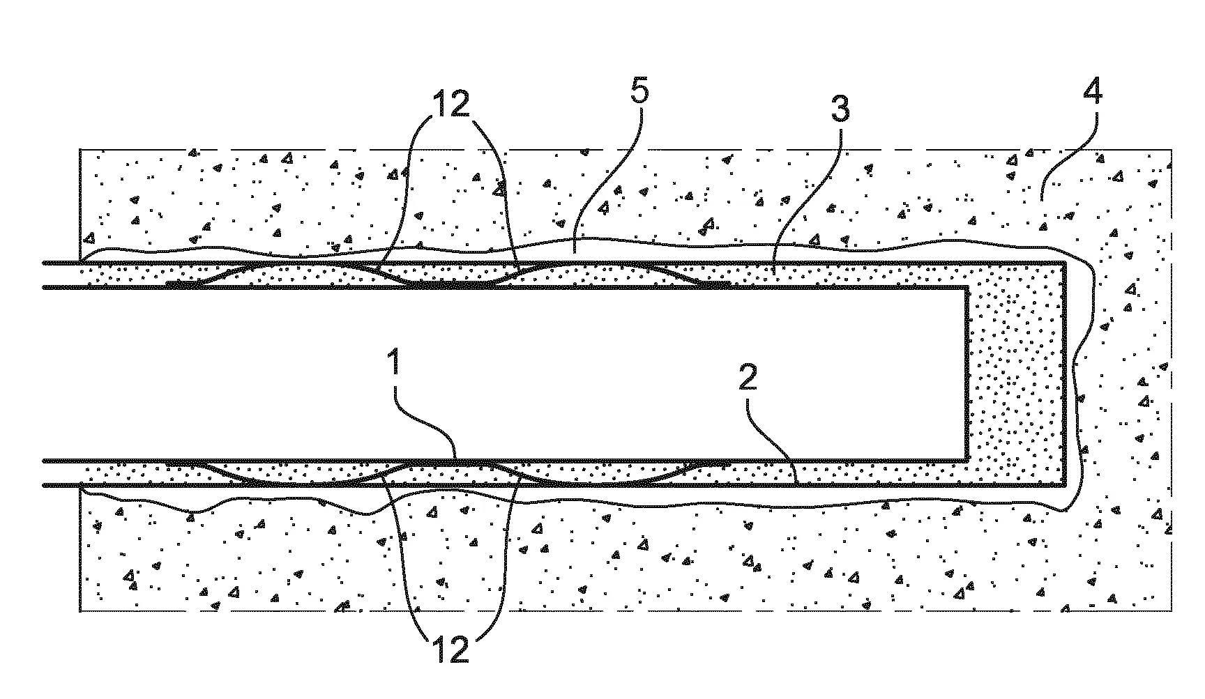 Procede de formation et d'installation in situ
d'un double tubage d'une alveole de stockage souterrain de dechets radioactifs