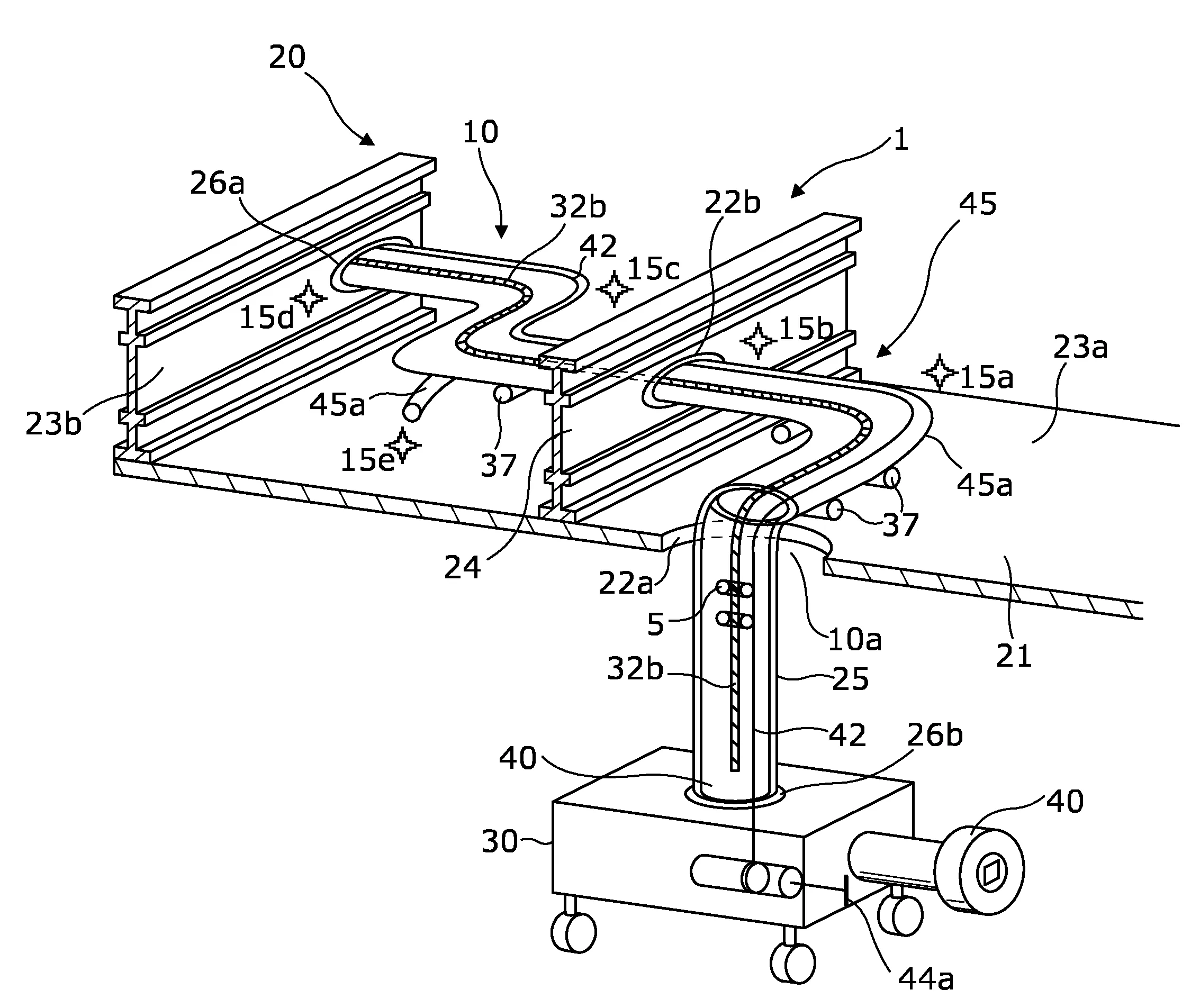 Dispositif robotise pour l'inspection d'une structure d'aeronef