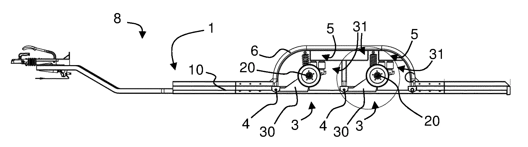 Chassis de vehicule routier surbaisse