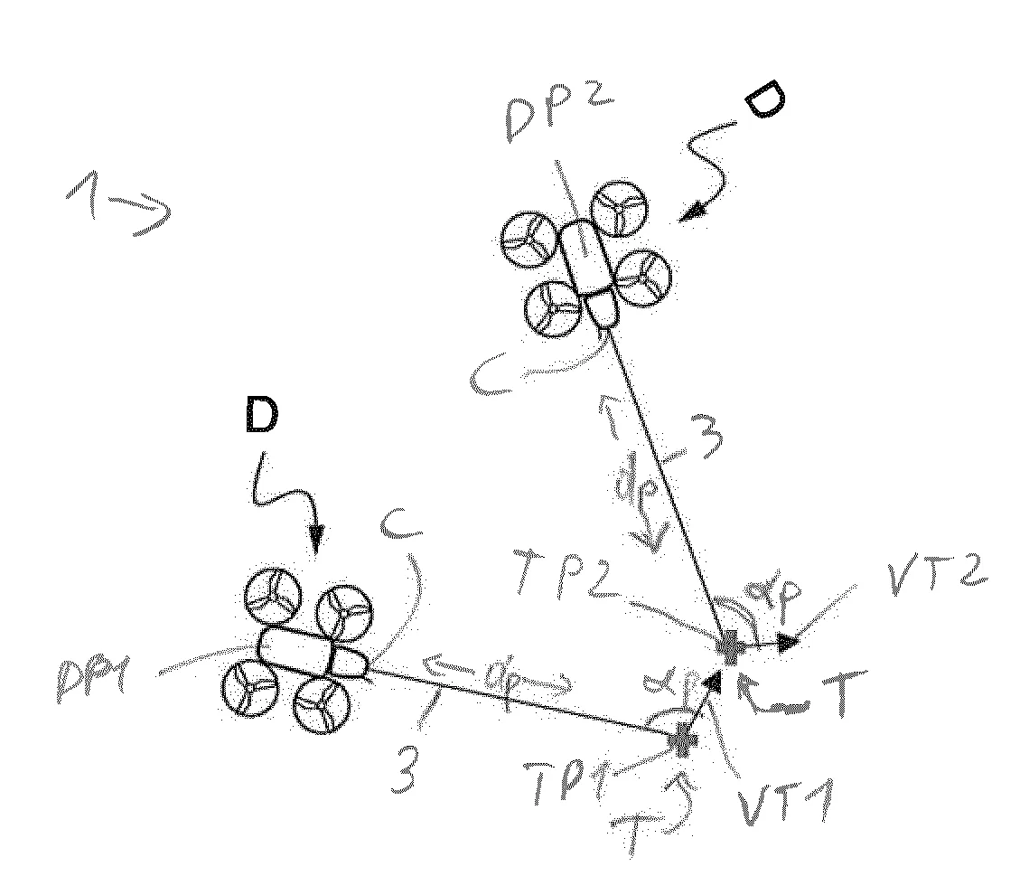 Systeme autonome de prise de vues animees par un drone avec poursuite de cible et maintien de l'angle de prise de vue de la cible.