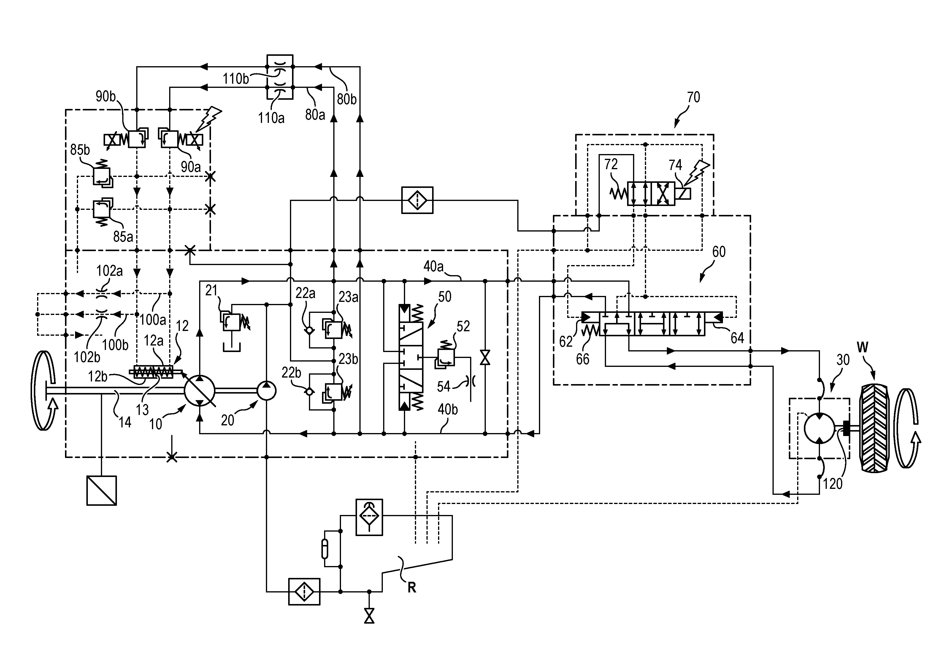 Dispositif d'assistance hydraulique suiveur d'un engin esclave