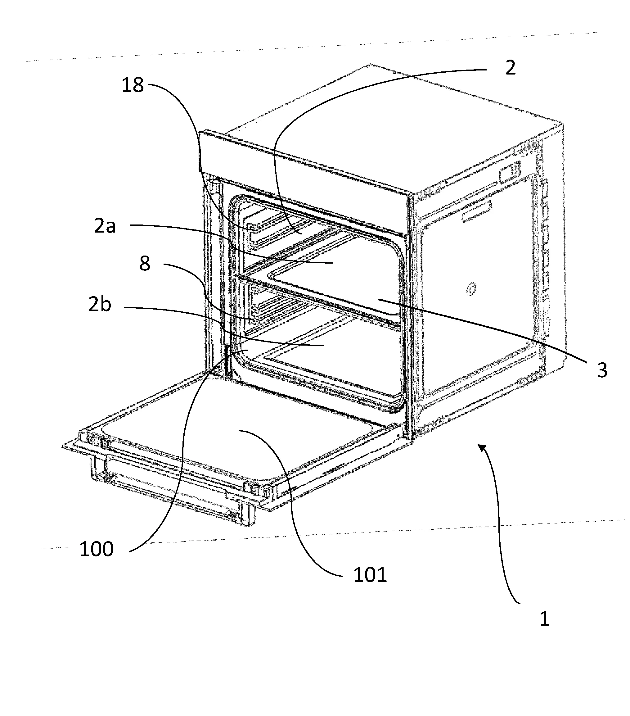 Four de cuisson comportant une plaque de separation