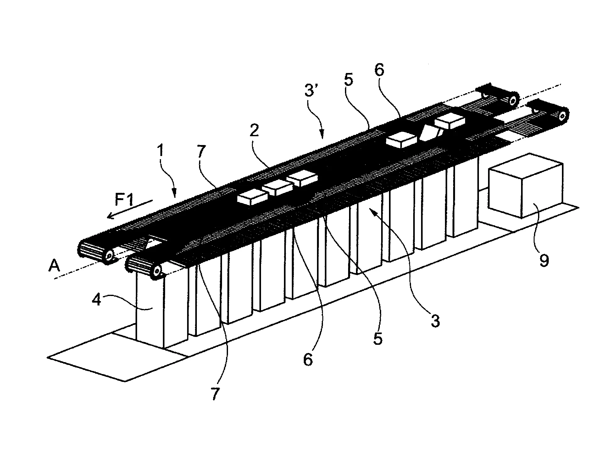 Equipement de tri d'objets pour plateforme logistique