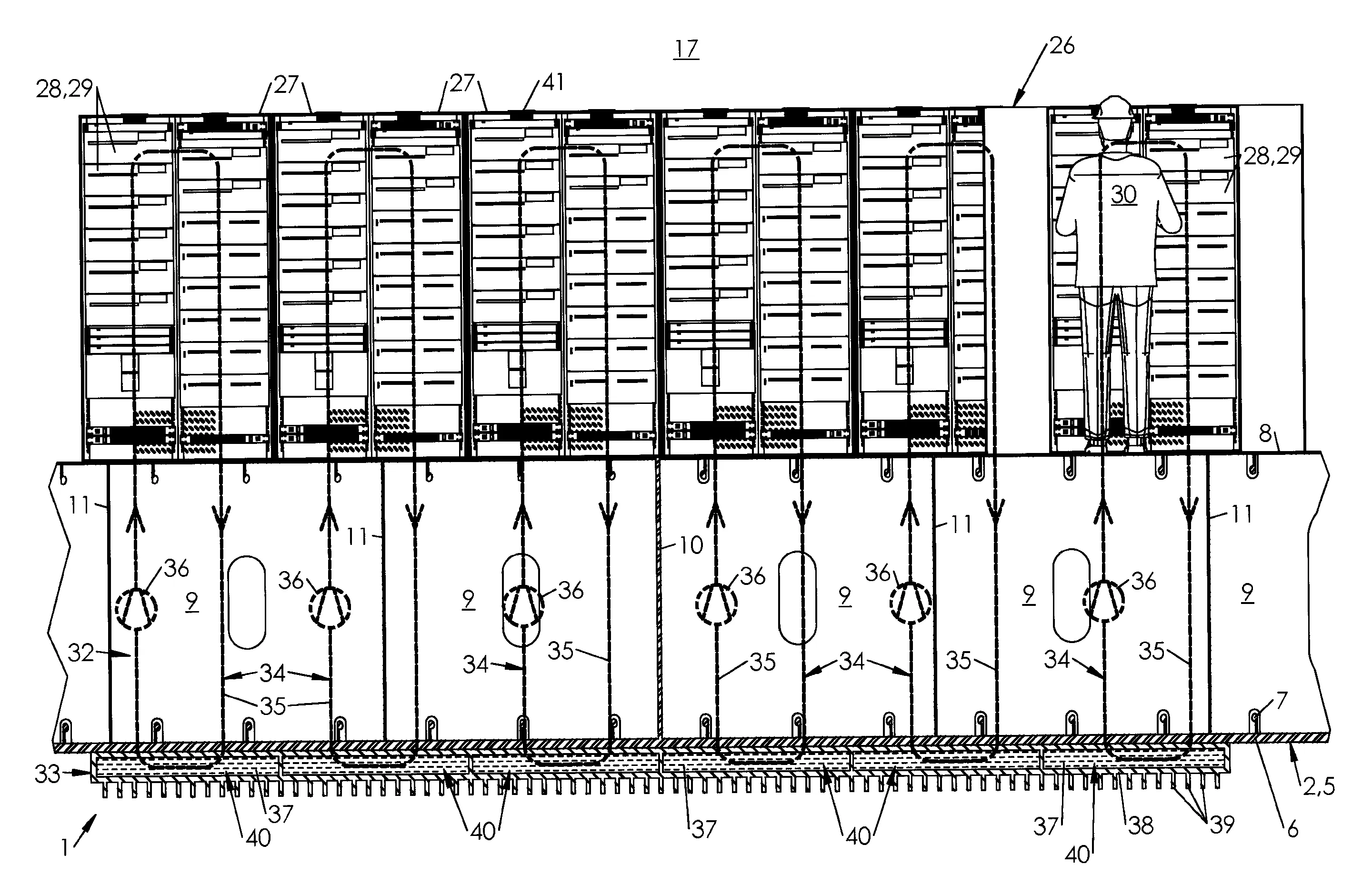 Structure flottante equipee d’un systeme de refroidissement par eau d’un supercalculateur embarque