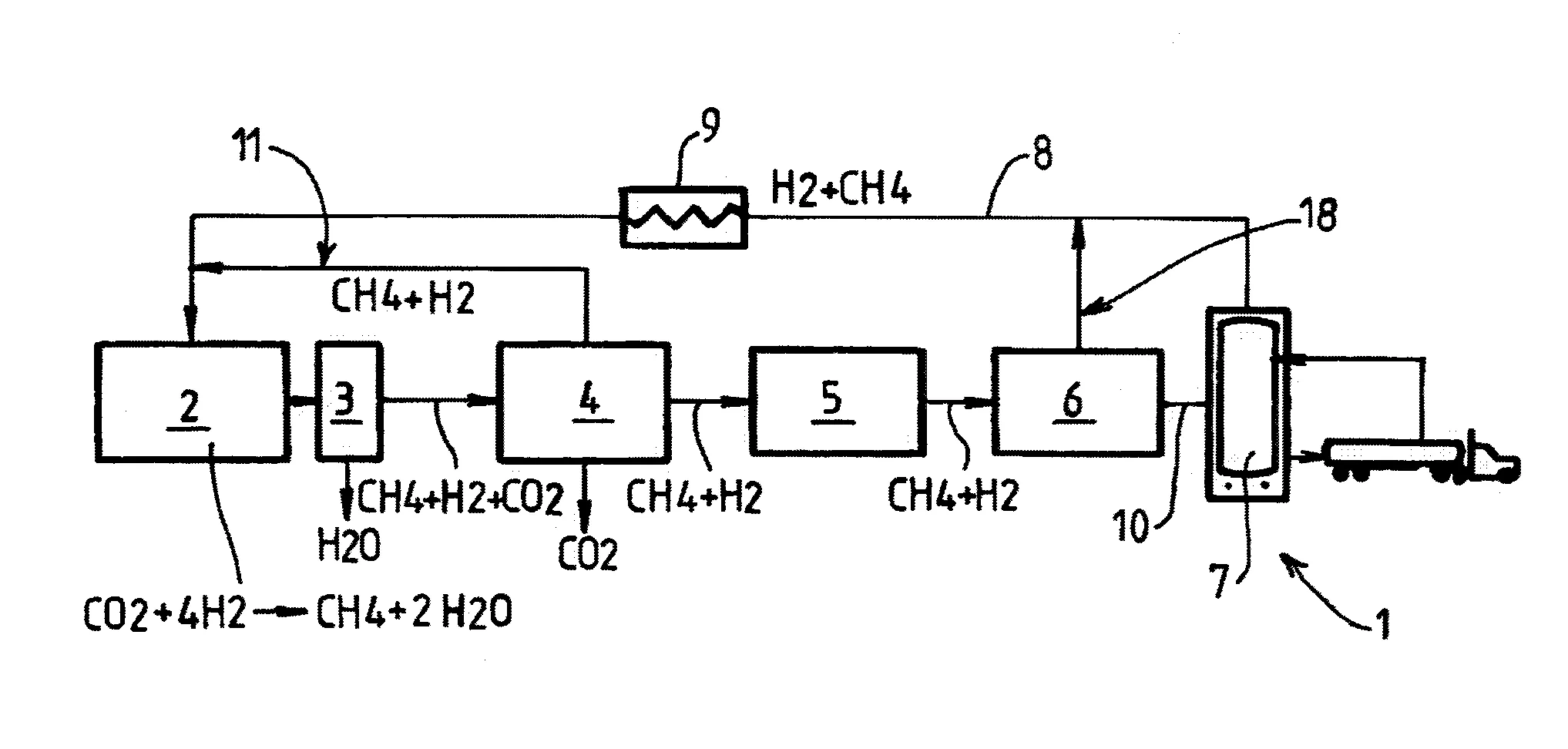 Installation et procede de production de methane liquefie