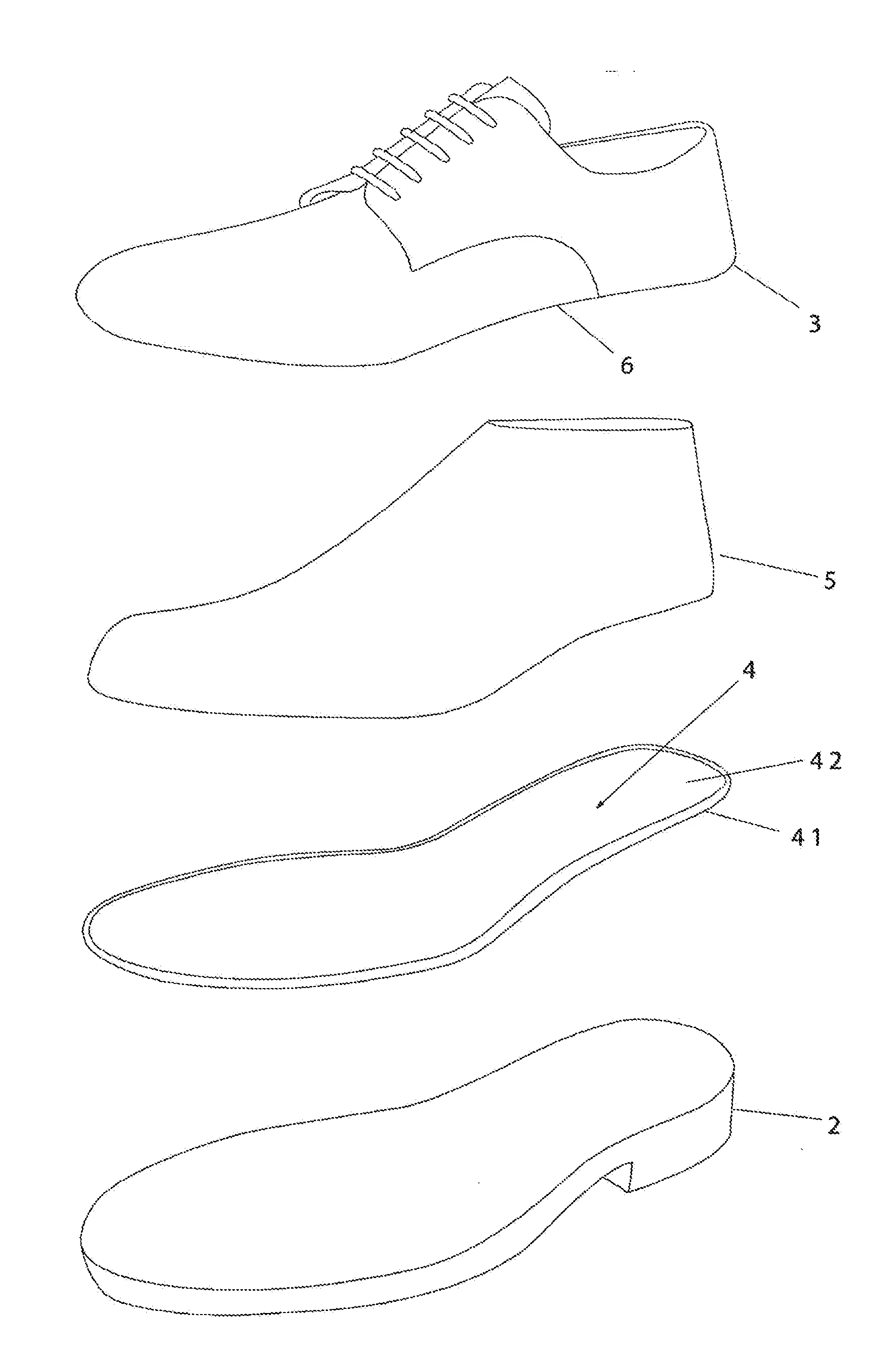 Chaussure dite sans premiere de montage et son procede de fabrication