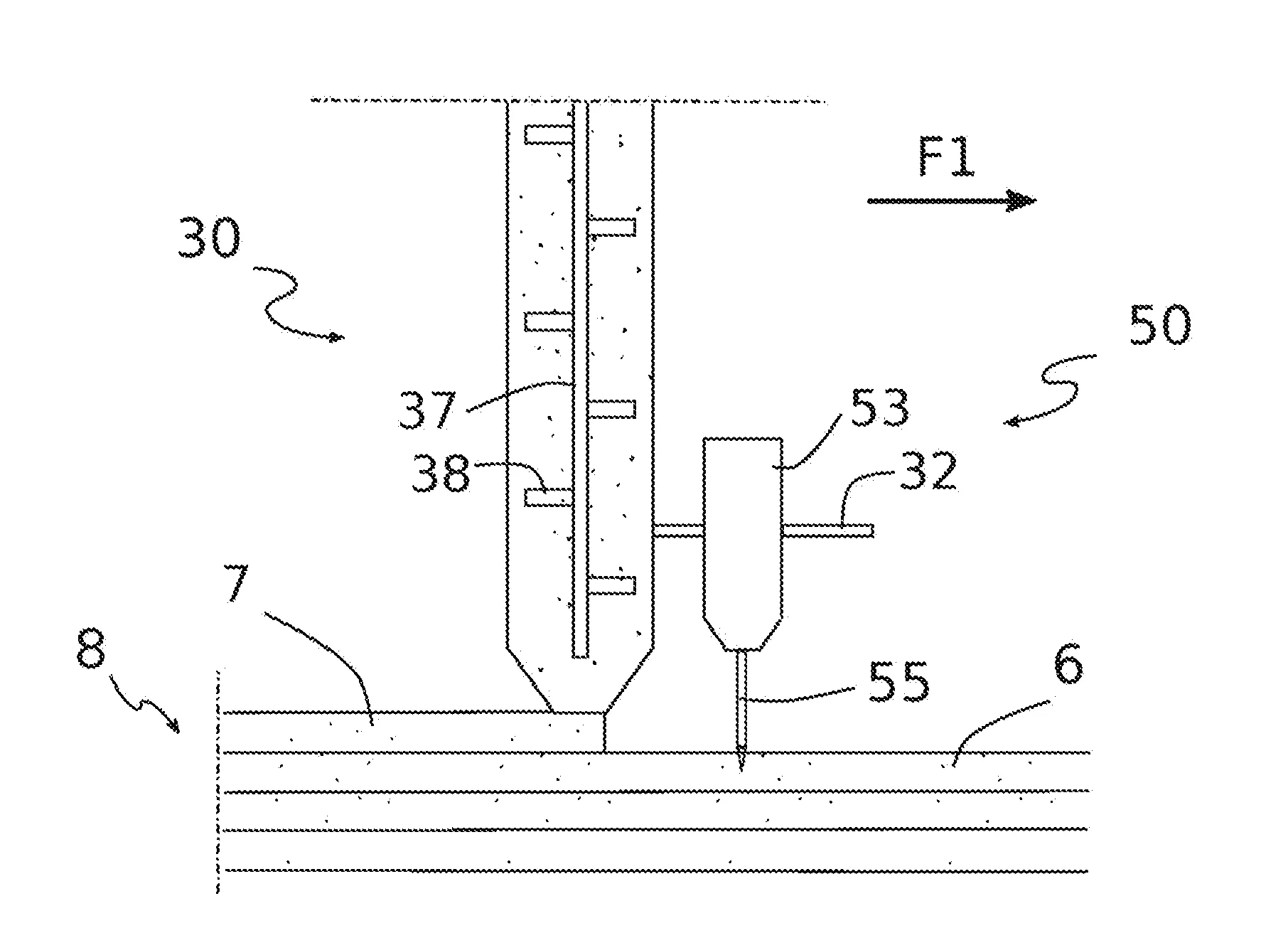 Systeme d'extrusion de cordons de materiau de construction pour robot de fabrication additive de structures architecturales comprenant un dispositif de fluidification du materiau cimentaire extrude